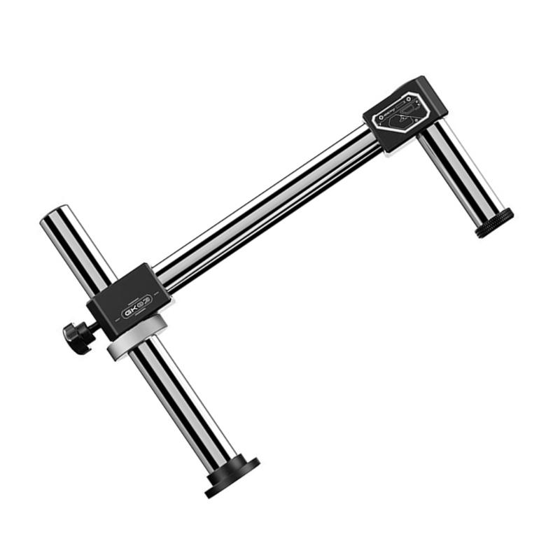 652F Microscope Articulating Arm Stand 360 Rotating Double Arm Boom Stand Clamps