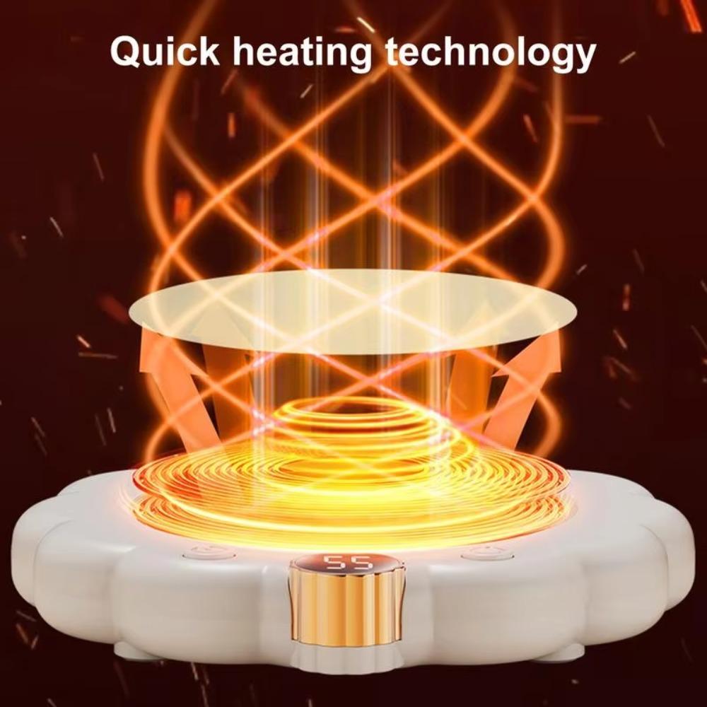 Anti-dry Burn Thermostatic Coaster Adjustable Temperature Electric Heating Cup Pad Office
