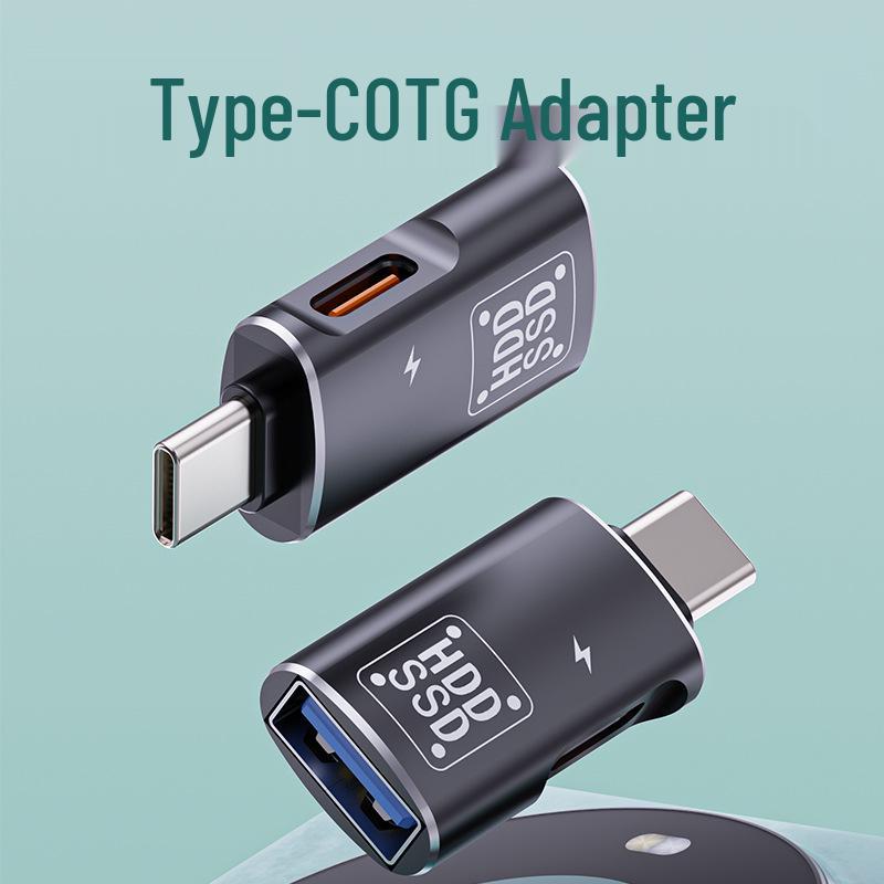 USB-C OTG Адаптер для Зарядки и Наушников, Совместим с Apple 15 и Телефонами на Android Huawei, Поддержка PD 10 Вт.