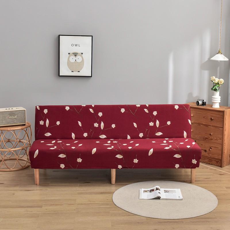 Черный геометрический складной чехол для дивана-кровати, чехлы для диванов, эластичные чехлы на сиденья из спандекса, чехлы для гостиной, геометрический принт