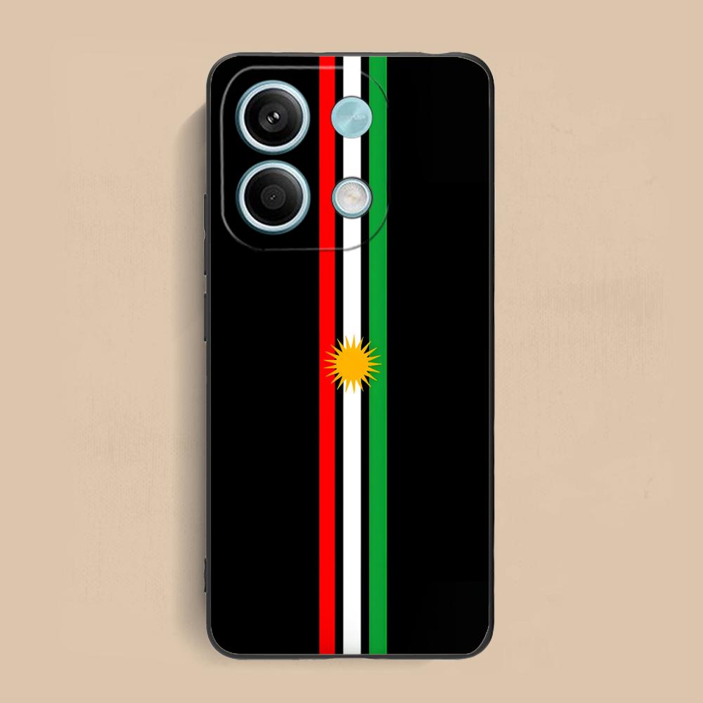 Матовый чехол из ТПУ для мобильного телефона с флагом Курдистана для Xiaomi Redmi 15 14 13 12 A5 3 2 1 C Plus 4G 5G Цветной печатный чехол