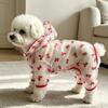 Four Legged Dog summer Clothes Breathable Pet Mesh Jumpsuit Cover Hooded Sunscreen Clothing  Cat