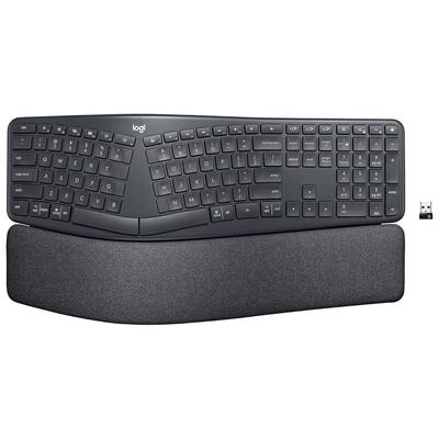 Logitech Беспроводная Bluetooth-клавиатура ERGO K860 Клавиатура для нескольких операционных систем Эргономичная разделенная клавиатура Офисная клавиатура