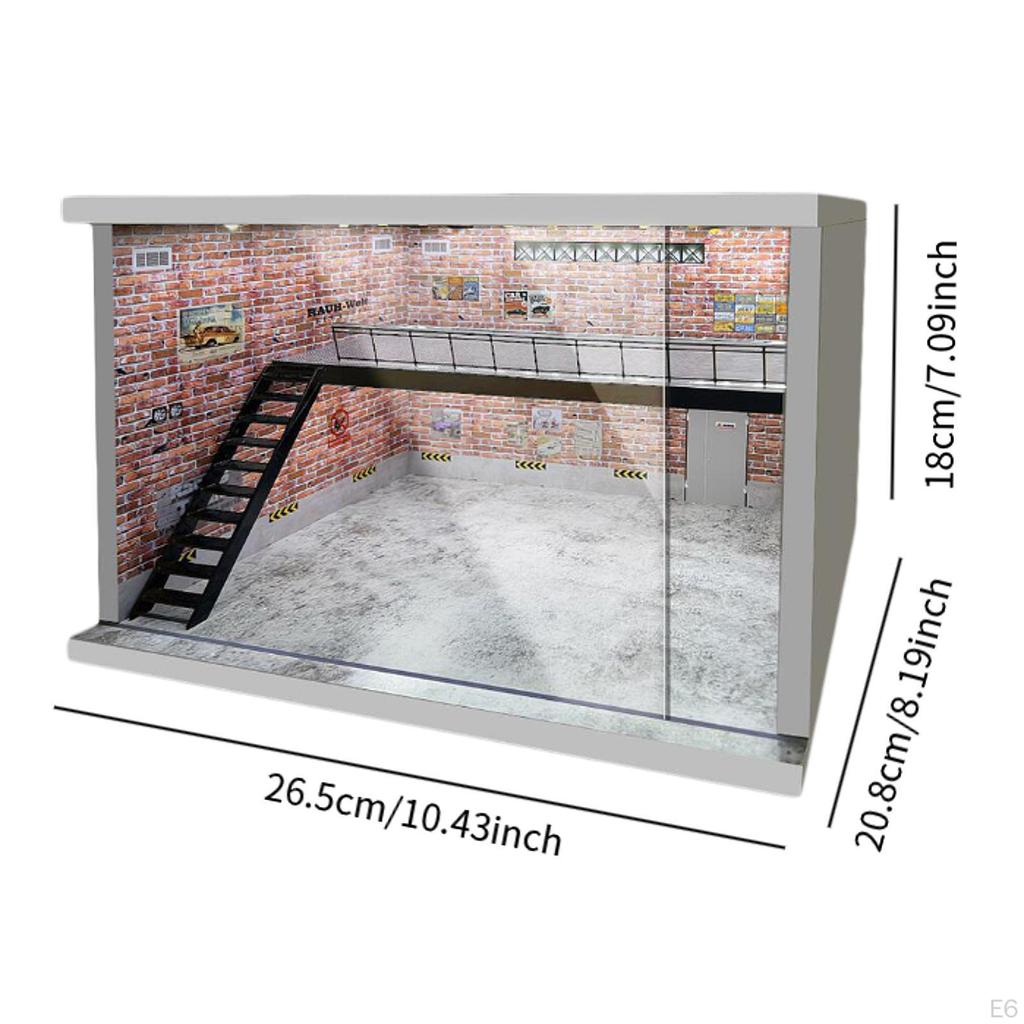 1/64 1/36 1/32 масштаб автомобильный дисплей акриловое парковочное место со светодиодной подсветкой для коллекционеров