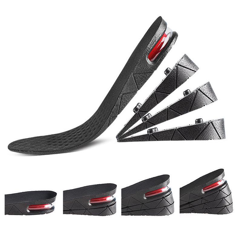 Регулируемая невидимая стелька для увеличения роста с амортизирующей воздушной подушкой из полиуретана для мужчин и женщин, 3-7,5 см.