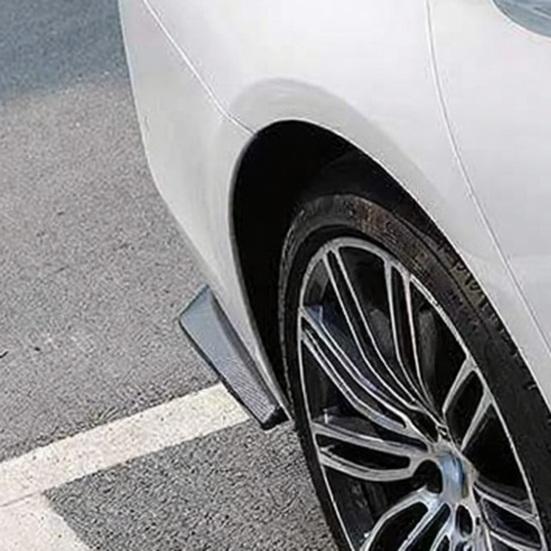 Универсальный спойлер-накладка на задний бампер АБС-пластик стиль карбонового волокна диффузор простая установка накладка на заднее крыло автомобиля для автостайлинга