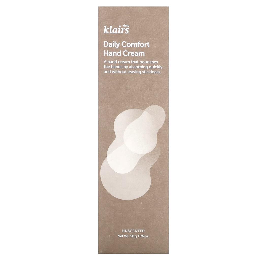 dear, klairs Крем для рук Daily Comfort, без запаха, 1,76 унции (50 г)