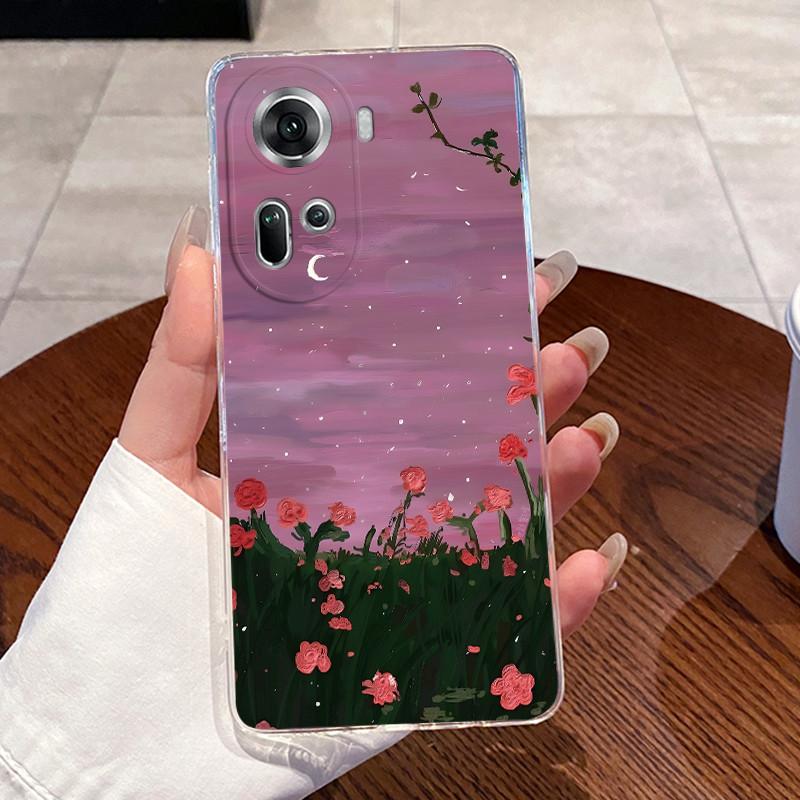 Чехол для Oppo Reno 11 5G Reno11 Pro 5G Capa Прозрачный силиконовый чехол Для Reno10 Pro Plus Reno 10 Pro+ Мягкая ТПУ крышка Милые чехлы с котиками