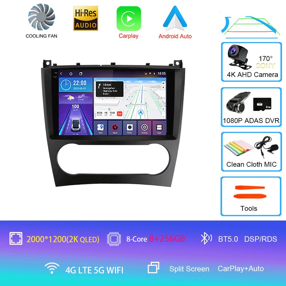 Android 14 для Mercedes Benz W203 W209 C180 C200 C220 C230 2005 - 2009 стерео автомобильное радио мультимедиа навигация GPS Carplay AUTO