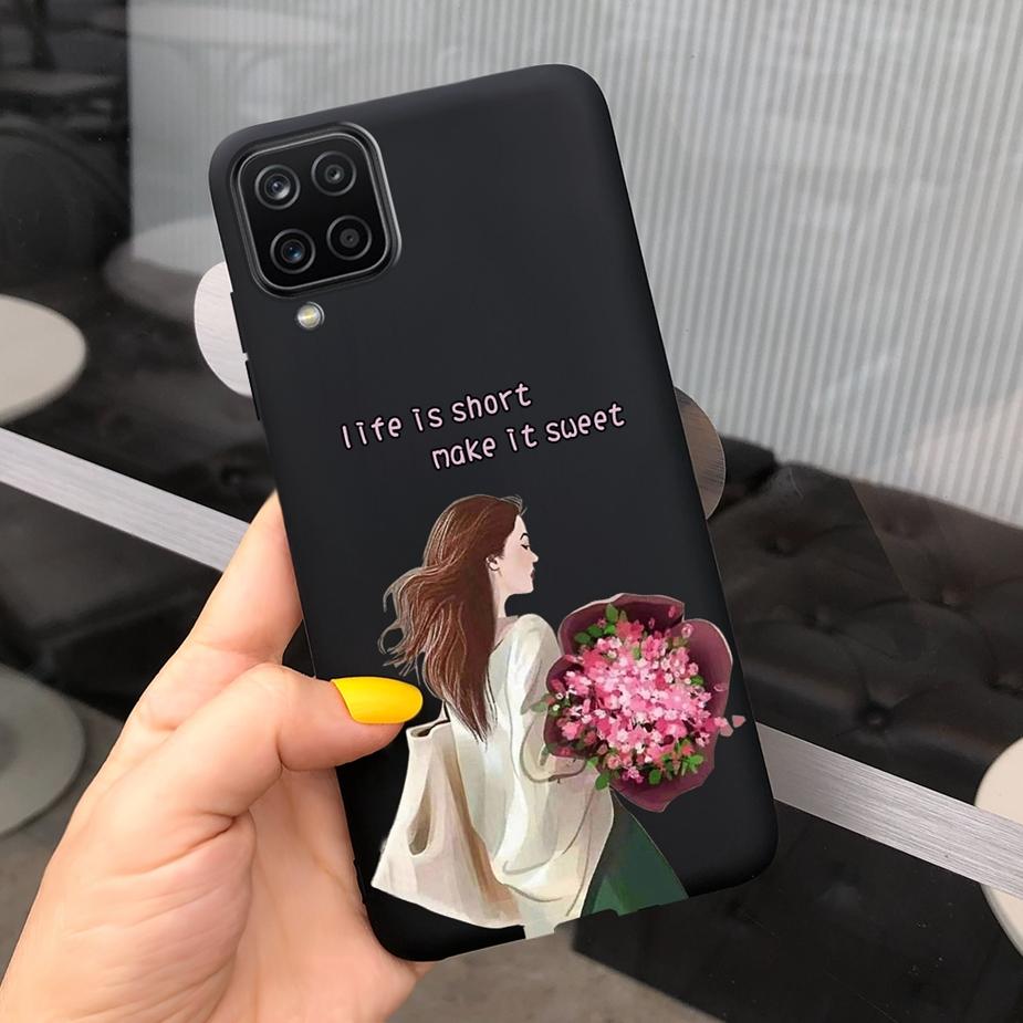 For Samsung Galaxy A12 Case M12 F12 Cue Candy Painted Cover Soft Silicone Phone Case For Samsung A12 M 12 GalaxyA12 Coque Bumper