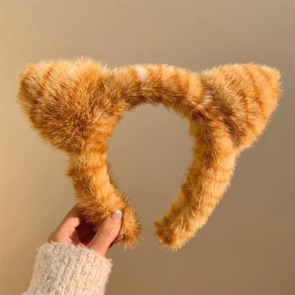 Модная моющая повязка на голову с мультяшным рисунком тигра, повязка на голову с кошачьими ушками, заколка с леопардовыми пятнами