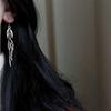 Girl Gift Blue Green Color Rhinestone Women Zircon Earrings Ear Drop Korean Style Dangle Earrings