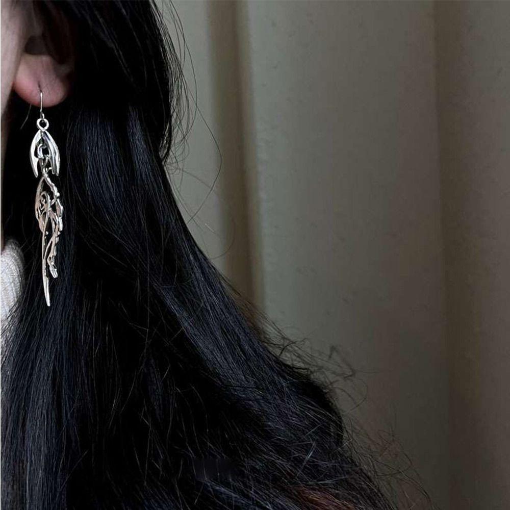 Girl Gift Blue Green Color Rhinestone Women Zircon Earrings Ear Drop Korean Style Dangle Earrings