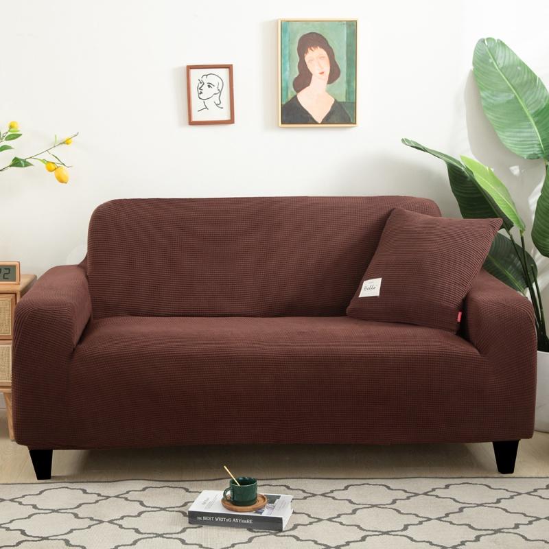 1/2/3/4 Seater Elastic Universal Sofa Cover Knit Thicken Stretch Slipcovers for Living Room Couch Cover Armchair Cover