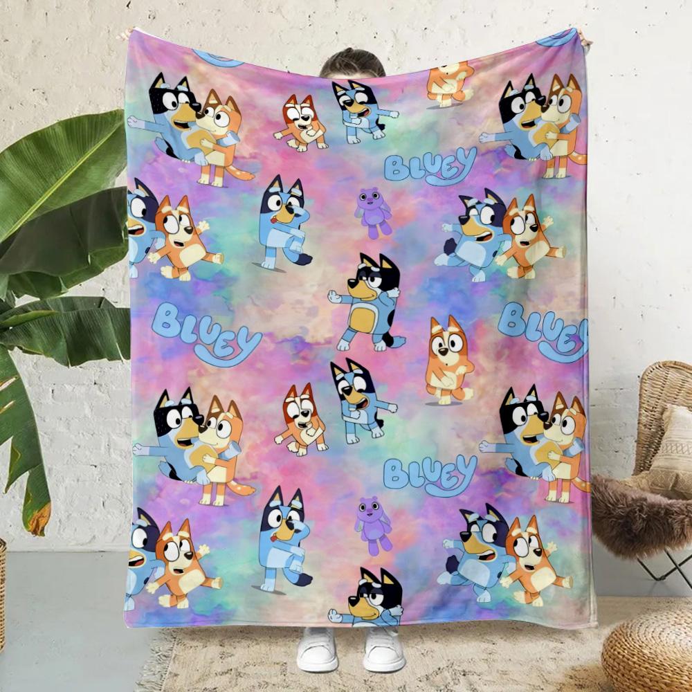 Одеяло с принтом Cartoon B-Blueys Bandit-Chillis, одеяла для пикника, теплое одеяло, мягкое и удобное одеяло для дома, путешествий, дня рождения
