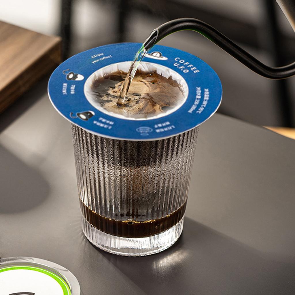 10pcs Single Use Hanging Ear Coffee Filters Flying Saucer Shaped Filter Paper Portable Coffee Brewing Accessories