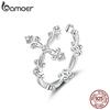 Retro Pattern Cross Adjustable Finger Ring for Women 925 Sterling Silver Vintage Flower Rings