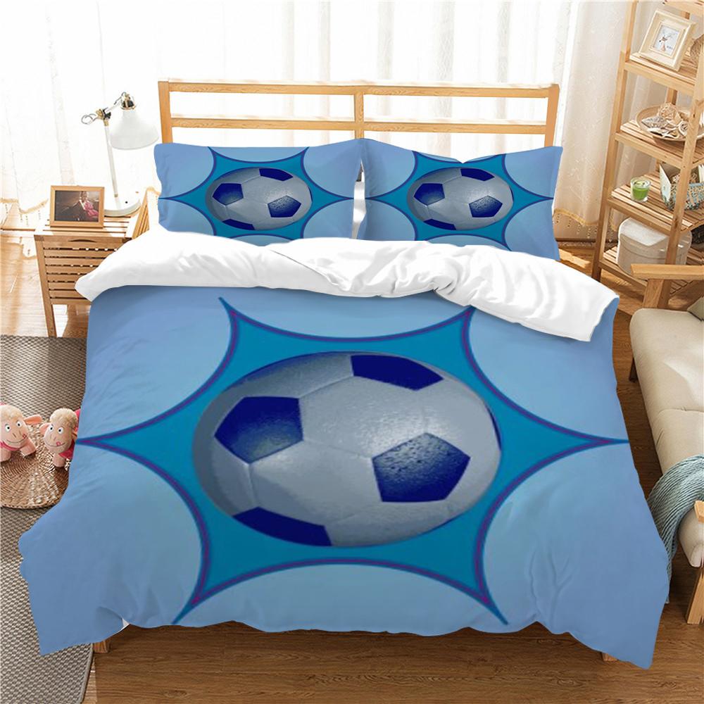 Комплект постельного белья 2/3 шт. пододеяльник, пододеяльник с 3D футбольным принтом, домашнее постельное белье, полиэстер, микрофибра, моющийся для спальни