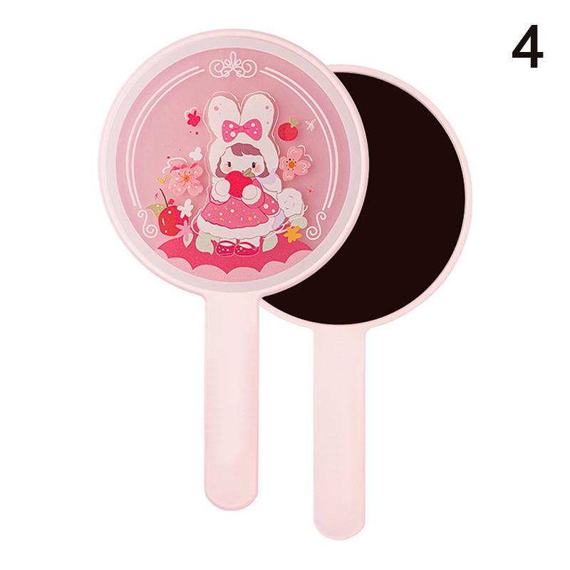 Portable Ins Liquid Shape Heart Mirror Handheld Desktop Cosmetic Mirror Makeup Mirror Travel Metallic High Definition Mirror