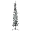 VidaXL Demi Artificial Christmas Tree Slim with Flocked Snow Christmas Tree Holiday Decoration Christmas Ornament 344606