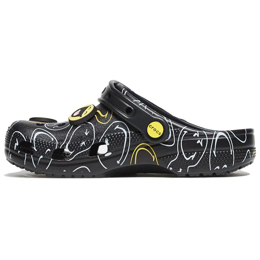 SMILEY x Crocs Classic Clog Croslite Resin Clogs Unisex Black 209297-721