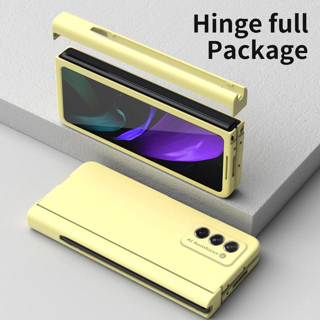 Чехол для телефона Samsung Galaxy Z Fold 4 Fold4 Fold2 Fold3 Fold 2 3 Zfold2 со стеклянной пленкой и защитой от падения