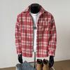 Men S Loose Fit Plaid Jacket Korean Style Fashion Casual Outerwear