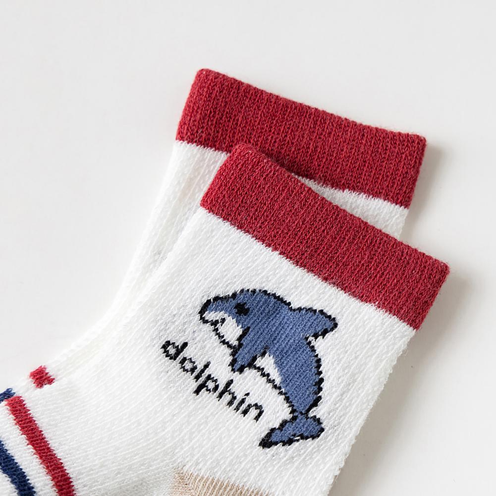 5 пар носков для маленьких мальчиков и девочек, милые хлопковые носки, мягкие дышащие детские полосатые клетчатые носки с героями мультфильмов, детские носки для малышей, От 1 до 8 лет
