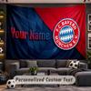 Wall Hanging Tapestry Custom NameBayern Munich Pattern Personalized Printed Fabric Wall Decor