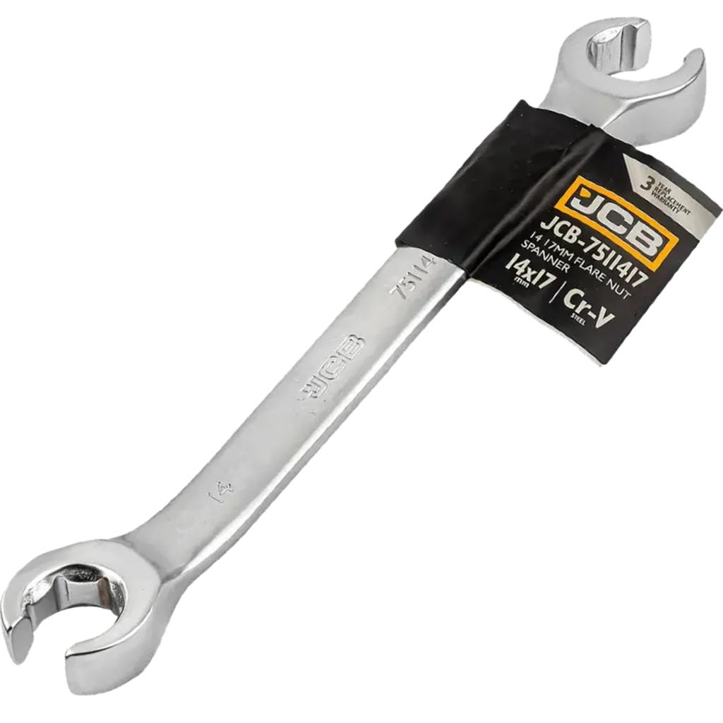 JCB 14x17mm split ring spanner 2-sided Cr-V 6-point