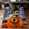Custom Grizzy Bear Mat Personalized Name, Polyester Washable Indoor Entryway Rug, Gift for Christmas, Easter, Thanksgiving Day