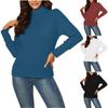 Women's Casual Turtleneck Knitted Sweater Long-sleeved Warm Top