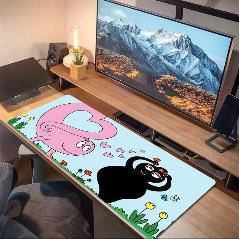 Barbapapa2 Print Cushion Non-slip Laptop Tablet Big Mousepad XXL Mat Mini PC Playmat With Lock edge