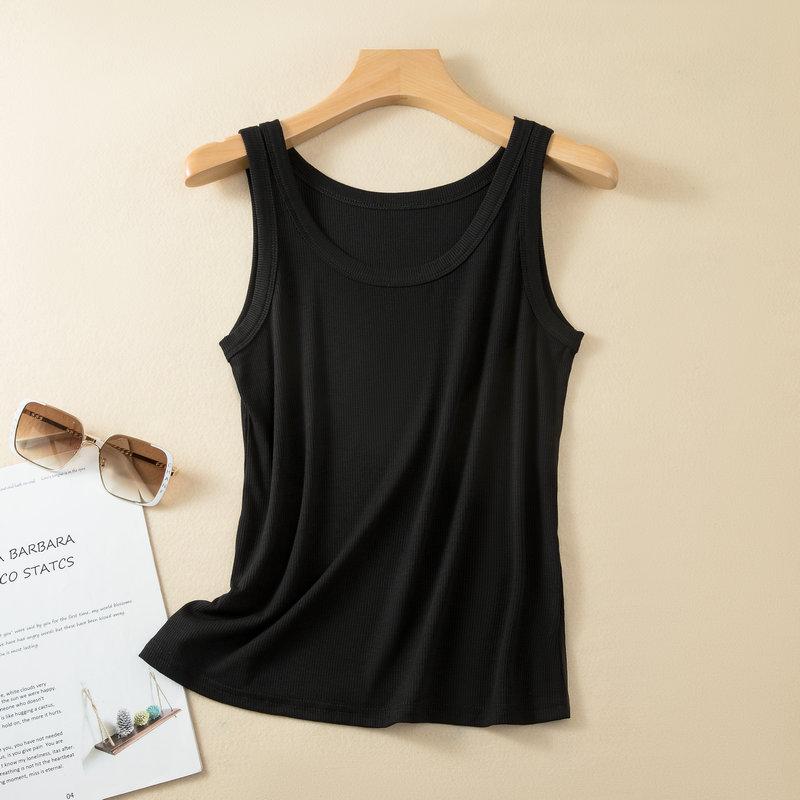 Женская облегающая майка из модала - весна/лето, универсальный тонкий топ из нитей