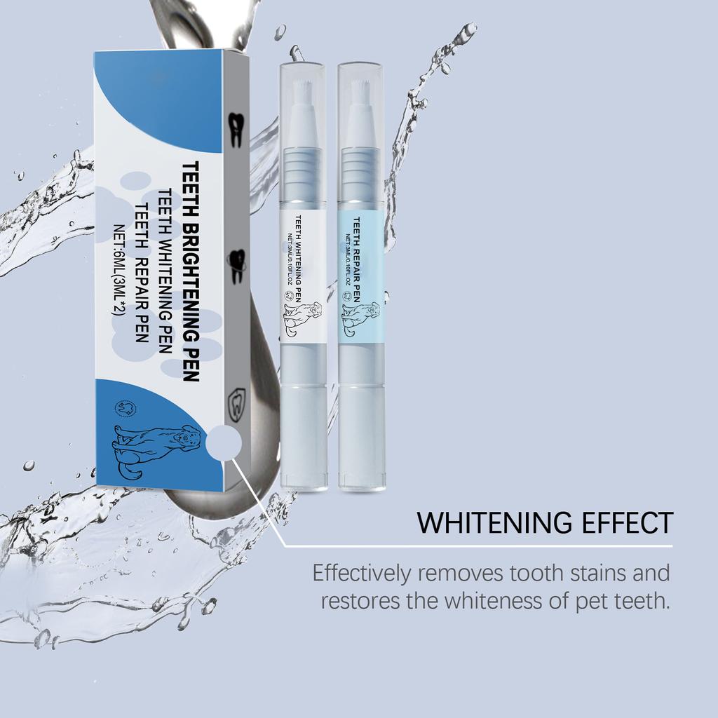Набор для отбеливания зубов домашних животных, чистка зубов для удаления зубного камня и налета 6 мл