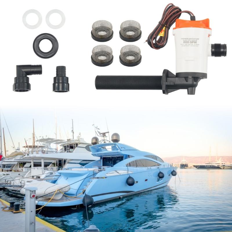 2025 New Operation 50dB 12V Marine With Stainless Filter Rapid Installation For Saltwater Freshwater Fishing