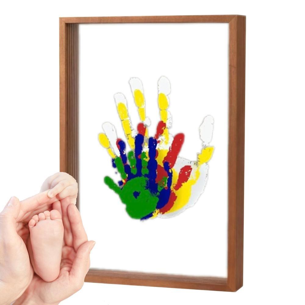DIY Family Handprint Kit Transparent Photo Frame  for Family Baby Pet