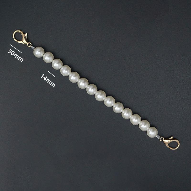 Жемчужная сумка Сумка Цепочка для переноски Короткий плечевой ремень Большая белая жемчужина Цепочка для телефона Шнурок Сделай сам