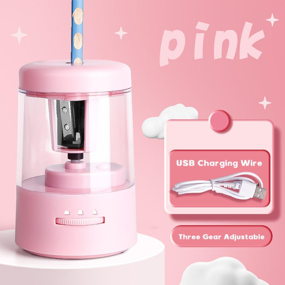 Three Gear Adjustable Electric Pencil Sharpener Pencil Sharpening Tool  Student Gift