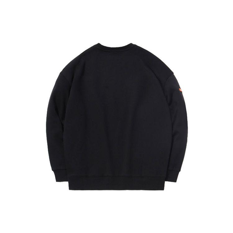 Li Ning свитер с длинным рукавом и круглым вырезом толстовка унисекс толстовка стандарт-черный AWDQ708-11