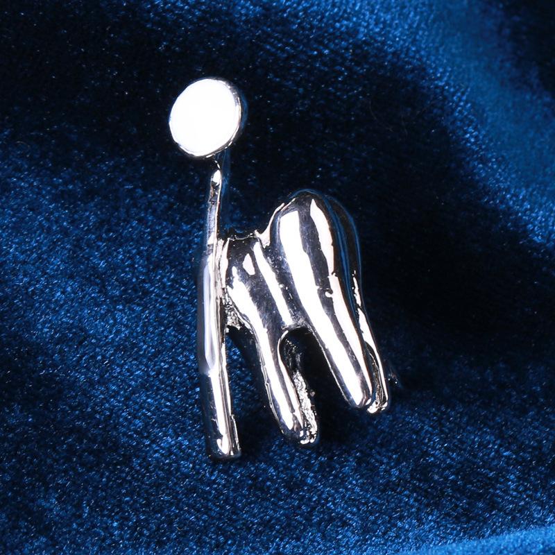 Gold Silver Dental Mirror Brooches Women Doctor Dentist Uniform Brooch Pins Fashion Jewelry Decoration