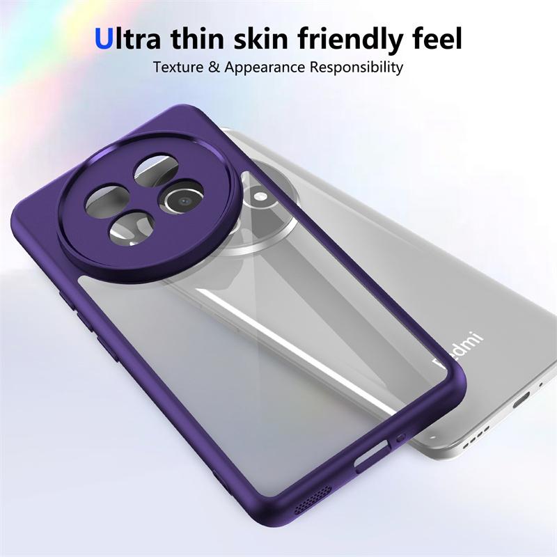 Противоударный бронированный чехол для Xiaomi Redmi Note 14 Pro 5G 4G 14Pro Plus 14S 14C A3 Poco C75 X7 Силиконовый бампер Прозрачная жесткая задняя крышка