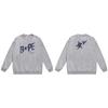 BAPE-Style Heavyweight Cotton Crewneck Sweatshirt Mens Oversized Streetwear Pullover Fall