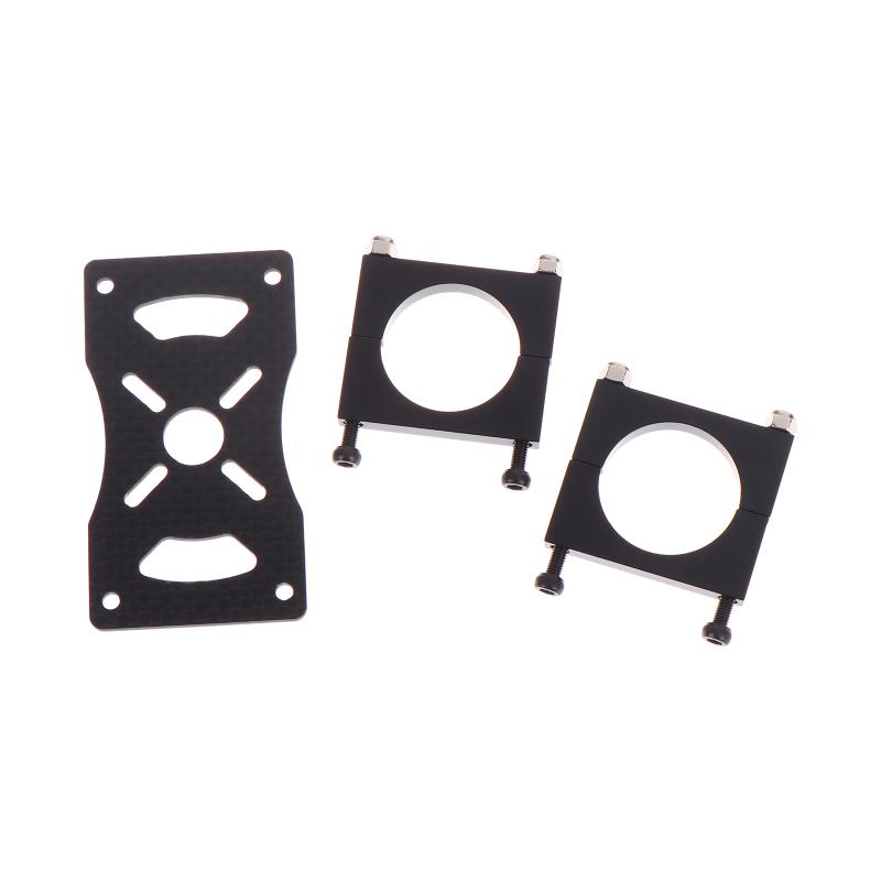 Carbon Fiber Pipe Clamp Motor Base Fixed Seat 3K Lightweight Bracket for Multirotor Quadcopter DIY Use 12mm to 30mm Tubes