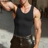 Мужские топы-майки с U-образным вырезом без рукавов и бандажом на спине