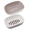 Fast Drying Double Layer Soap Box Plastic Soap Dish Holder Practical Soap Storage Rack  Household
