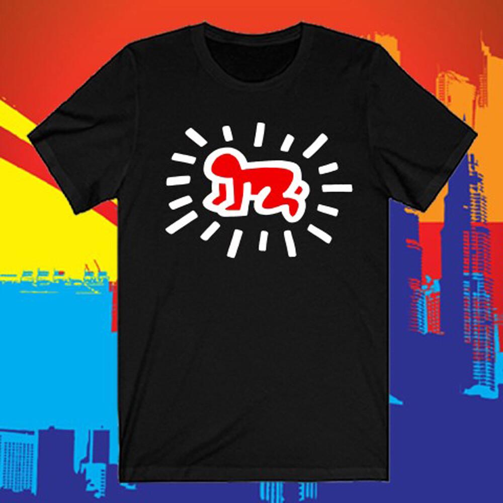 Keith Haring Radiant Baby Black T-Shirt Size S to 5XL