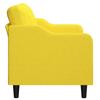 2 Seater Sofa Light Yellow 140 cm Fabric