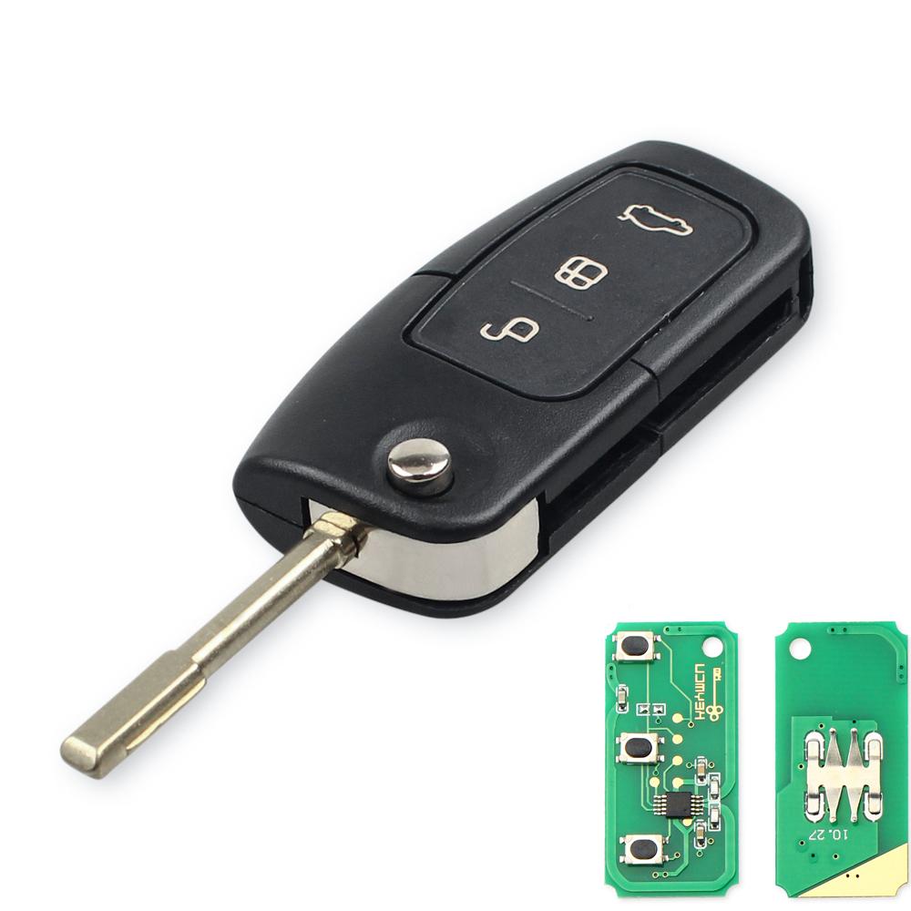 KEYYOU 433MHz 3 Button Flip Key Keyless Entry ID460 ID63 Chip Car Remote Key Fob For Ford Focus Mondeo C Max S Max Galaxy Fiesta
