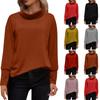 Women's Solid Color Fashion Casual Turtleneck Sweater French Cashmere Ground Sweater Top